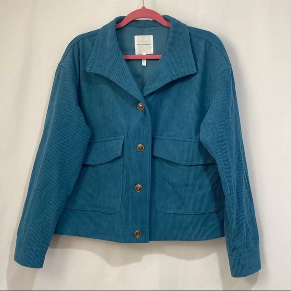 Avec Les Filles Blue Utility Jacket Structured Relaxed Fit - Picture 1 of 7